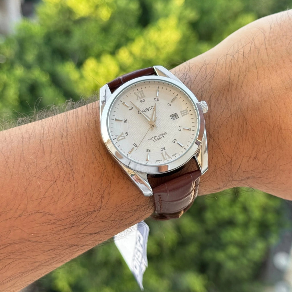 Casio leather watch